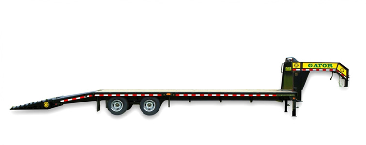Gooseneck Flat Bed Equipment Trailer | 20 Foot + 5 Foot Flat Bed Gooseneck Equipment Trailer For Sale   Henry County, Tennessee